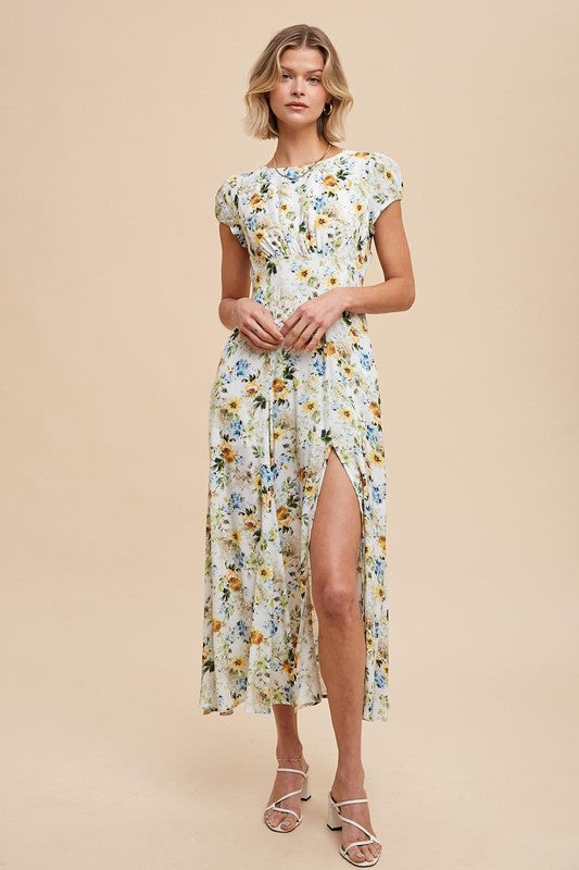 Floral Print Open Back Dress Lily's Boutique Floral Print Open Back Dress Lily's Boutique